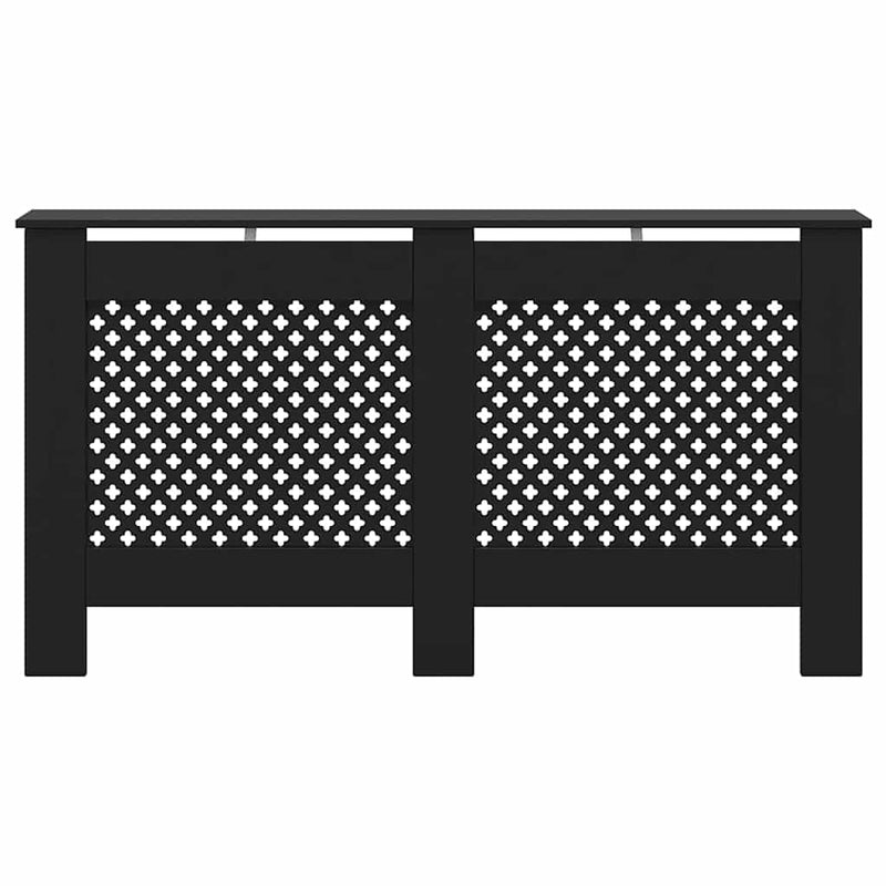 Mască pentru calorifer, negru, 152 x 19 x 81,5 cm, MDF