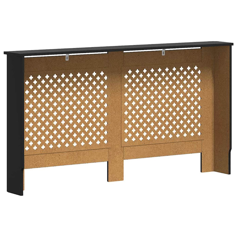 Mască pentru calorifer, negru, 152 x 19 x 81,5 cm, MDF