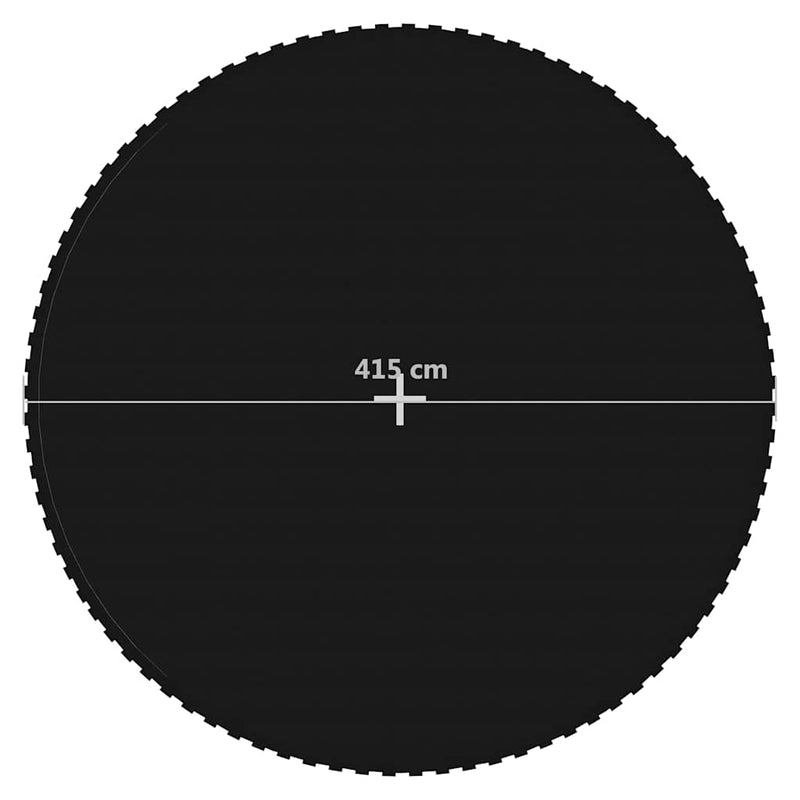 Podea de trambulină rotundă de 4,57 m, negru, material textil