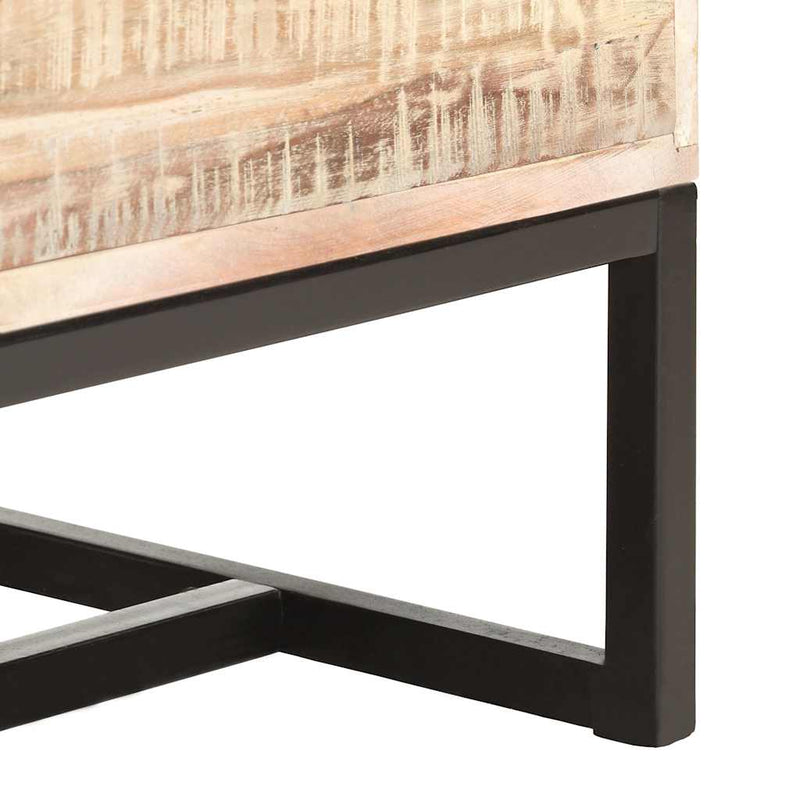 Servantă, alb, 73 x 30 x 75 cm, lemn masiv de acacia