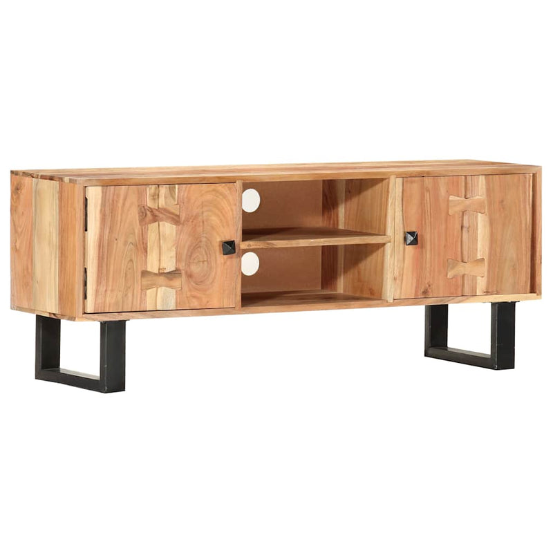 Comodă TV, 118 x 30 x 45 cm, lemn masiv de acacia
