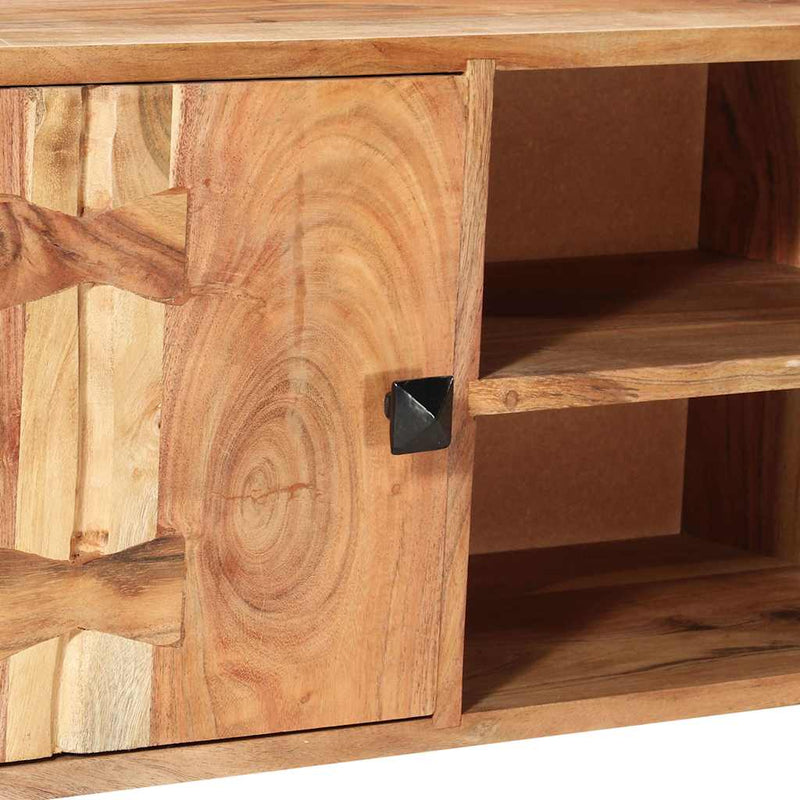 Comodă TV, 118 x 30 x 45 cm, lemn masiv de acacia