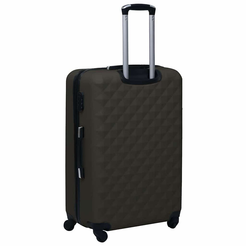 Set de valize cu carcasă rigidă, 3 piese, antracit, ABS