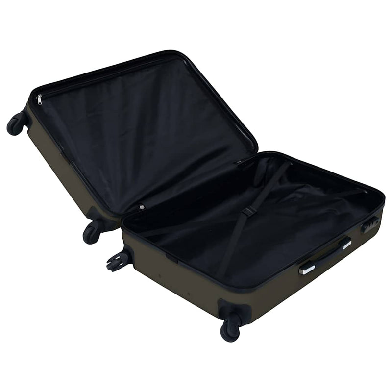 Set de valize cu carcasă rigidă, 3 piese, antracit, ABS
