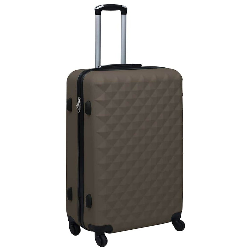Set de valize cu carcasă rigidă, 3 piese, maro, ABS
