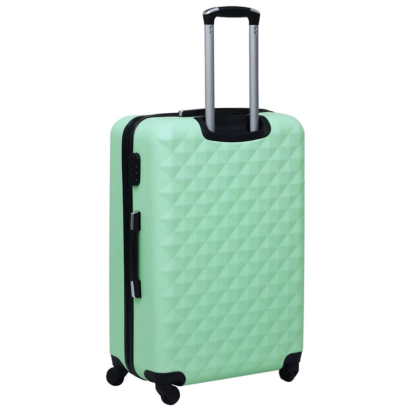 Set de valize cu carcasă rigidă, 2 piese, verde mentă, ABS