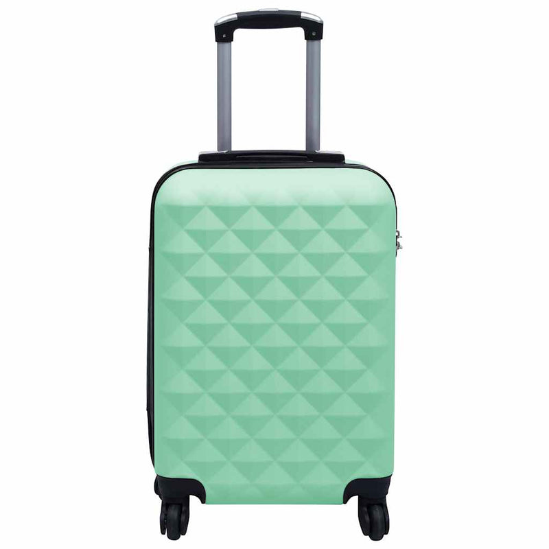 Set de valize cu carcasă rigidă, 2 piese, verde mentă, ABS