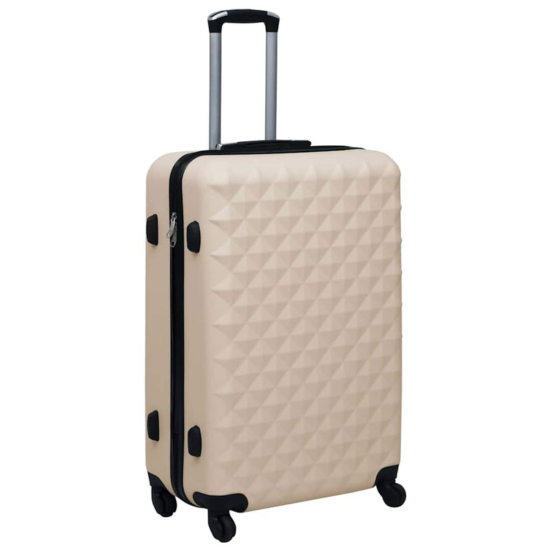 Set de valize cu carcasă rigidă, 2 piese, auriu, ABS