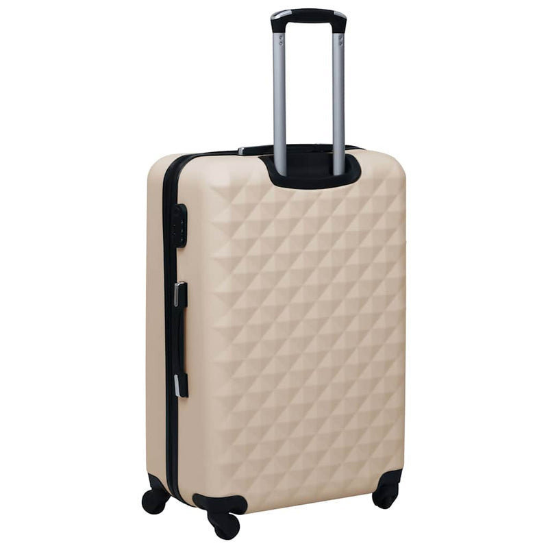 Set de valize cu carcasă rigidă, 2 piese, auriu, ABS