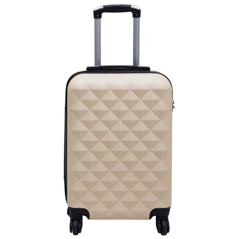 Set de valize cu carcasă rigidă, 2 piese, auriu, ABS