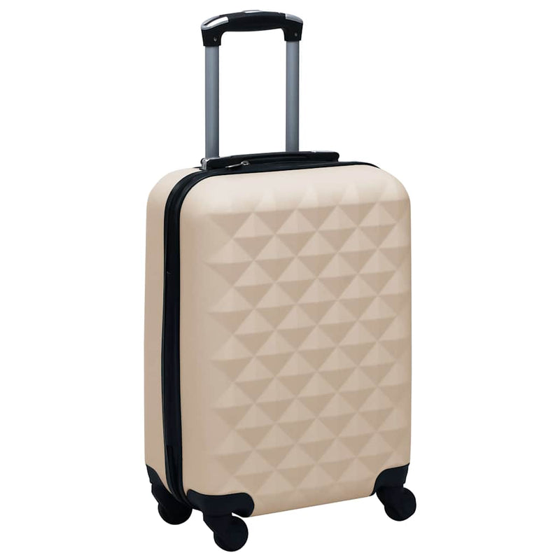 Set de valize cu carcasă rigidă, 2 piese, auriu, ABS