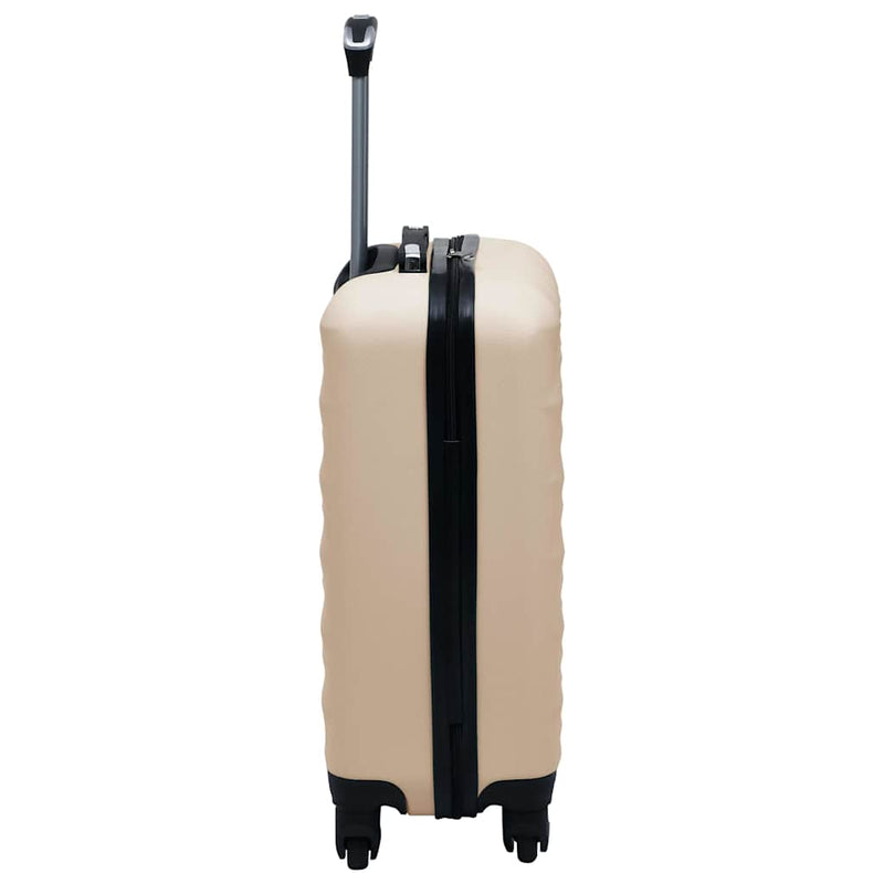Set de valize cu carcasă rigidă, 2 piese, auriu, ABS