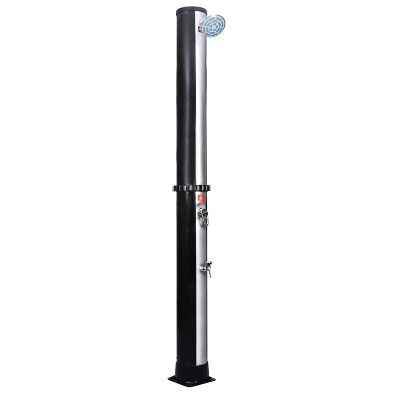 Duș solar de exterior cu cap de duș și robinet, 40 L