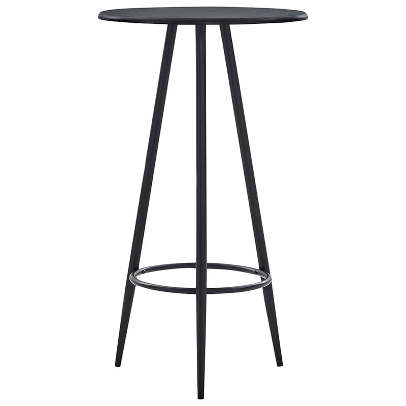 Set mobilier de bar, 5 piese, negru, material textil