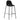 Set mobilier de bar, 5 piese, negru, material textil