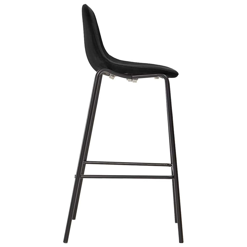 Set de bar, 3 piese, negru, material textil