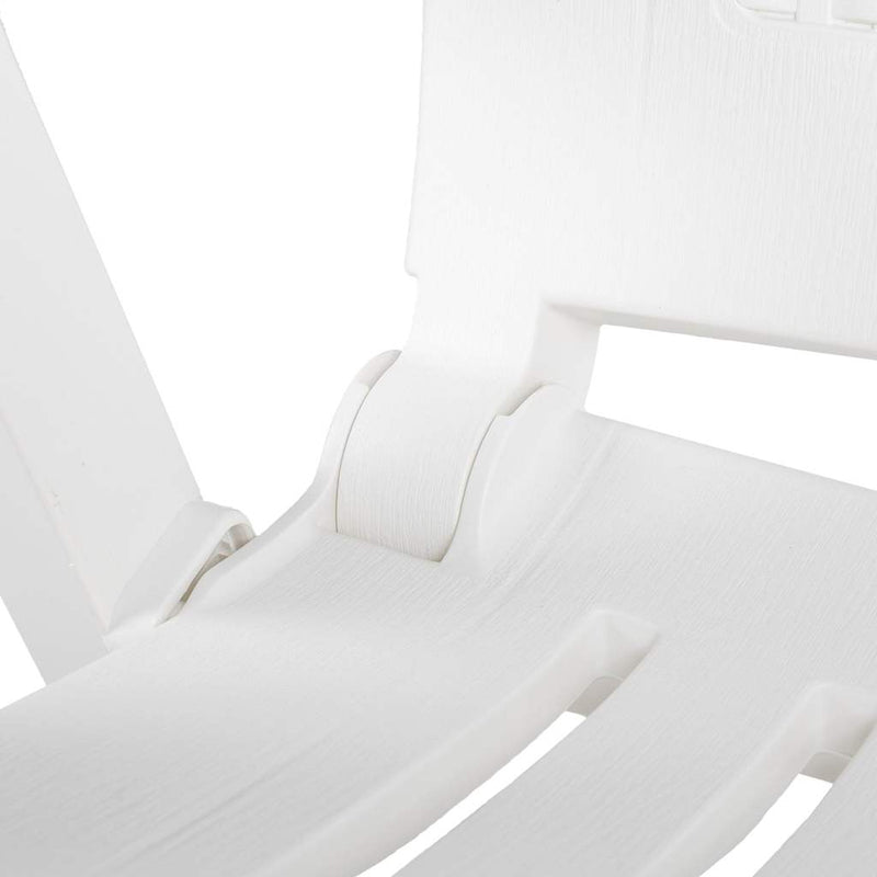 Scaune pliabile rabatabile, 2 buc., plastic, alb