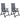 Scaune pliabile rabatabile, 2 buc., plastic, antracit