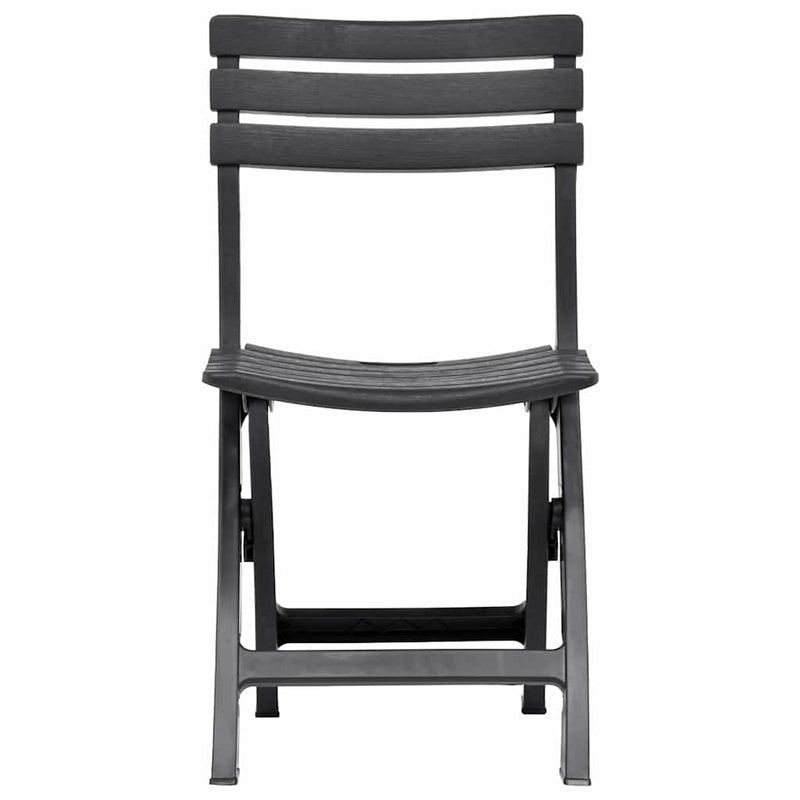 Scaune pliante 2 buc. Plastic antracit