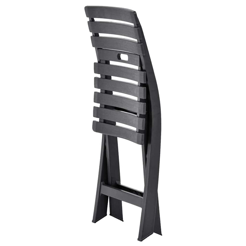 Scaune pliante 2 buc. Plastic antracit