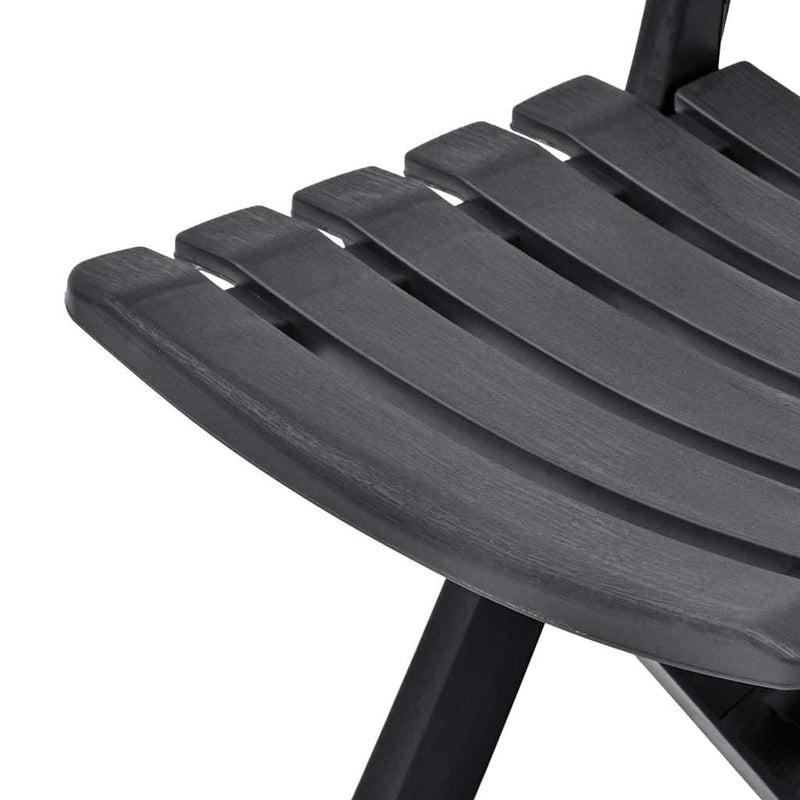 Scaune pliante 2 buc. Plastic antracit