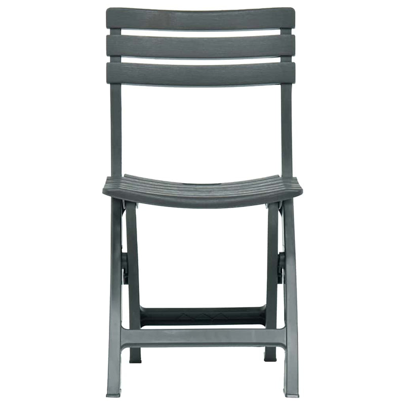 Scaun pliabil, 2 buc., plastic, verde