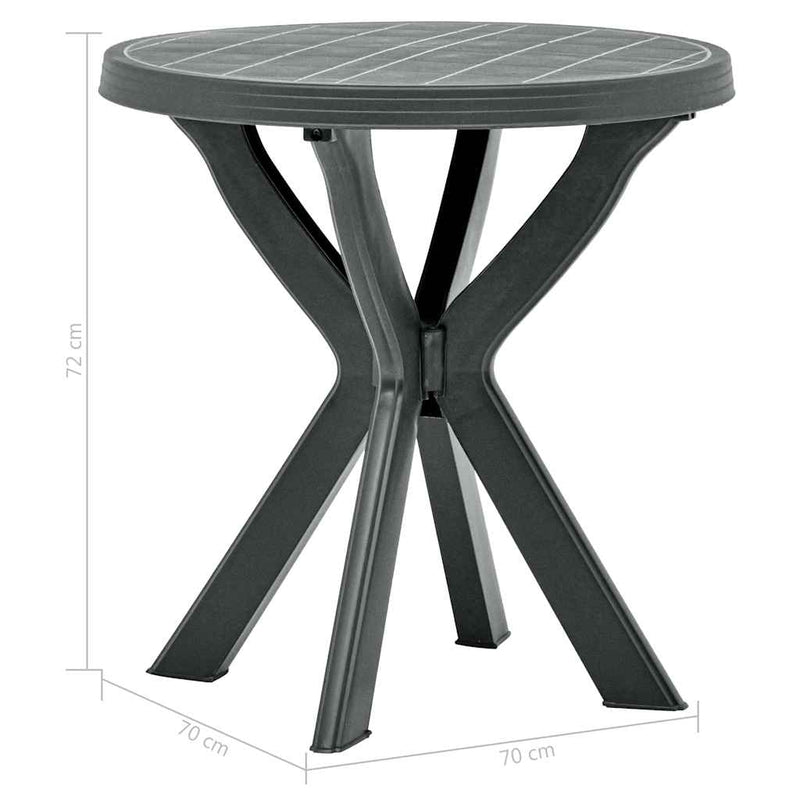 Masă de bistro, antracit, Ø70 cm, plastic