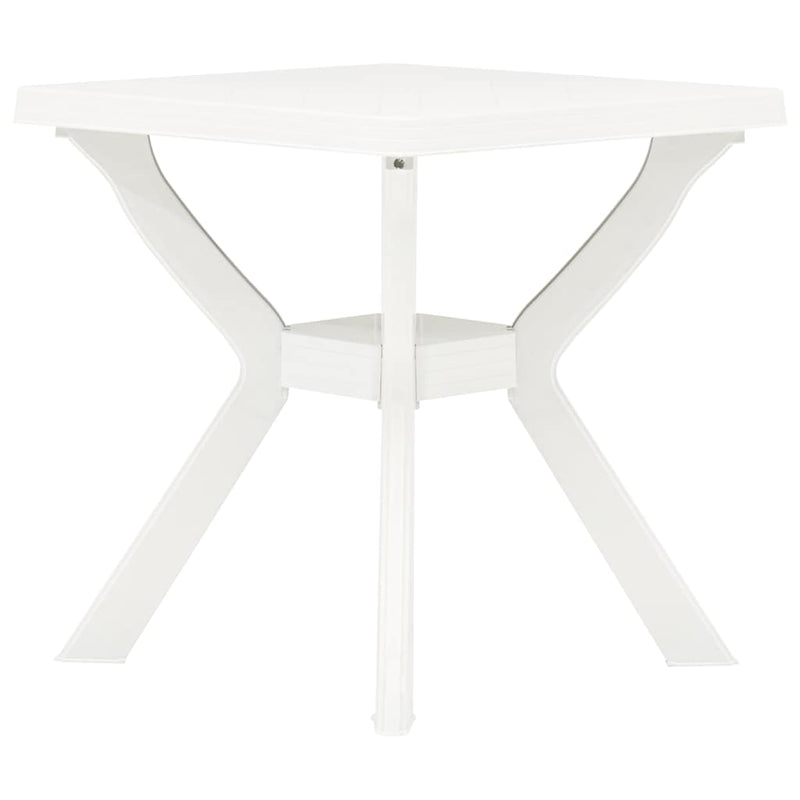 Masă de bistro, alb, 70x70x72 cm, plastic
