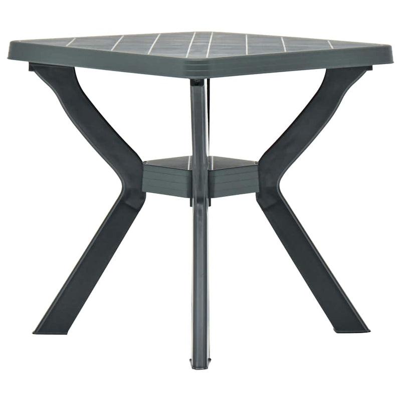 Masă de bistro, verde, 70x70x72 cm, plastic