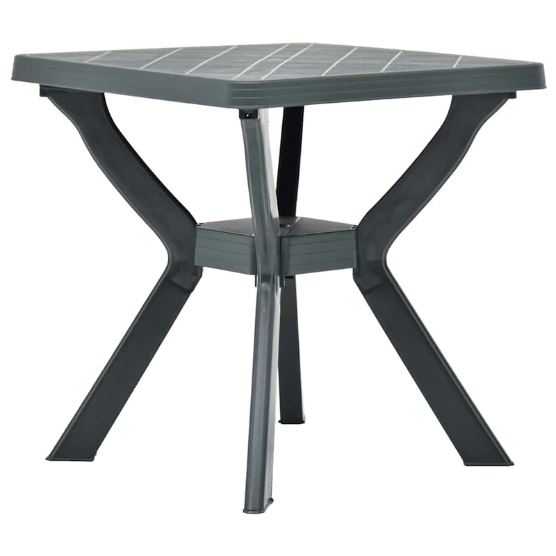 Masă de bistro, verde, 70x70x72 cm, plastic