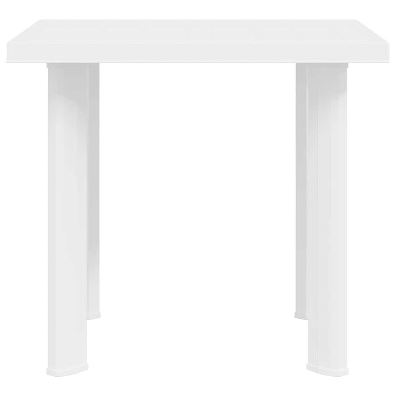 Masă de grădină, alb, 80 x 75 x 72 cm, plastic