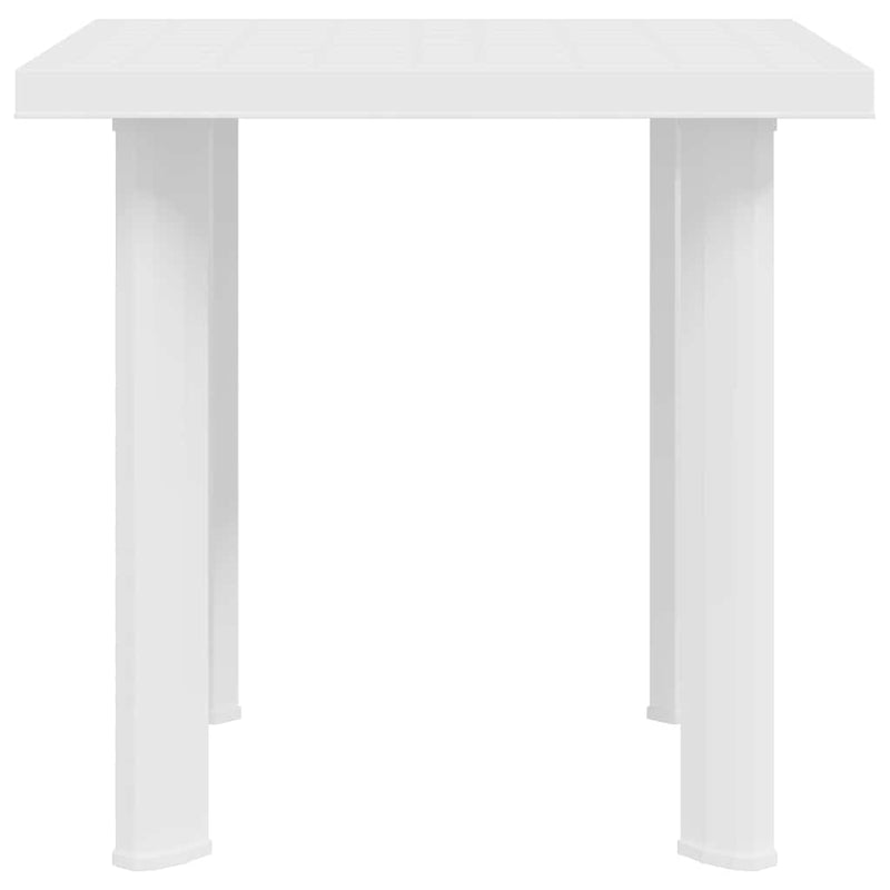 Masă de grădină, alb, 80 x 75 x 72 cm, plastic