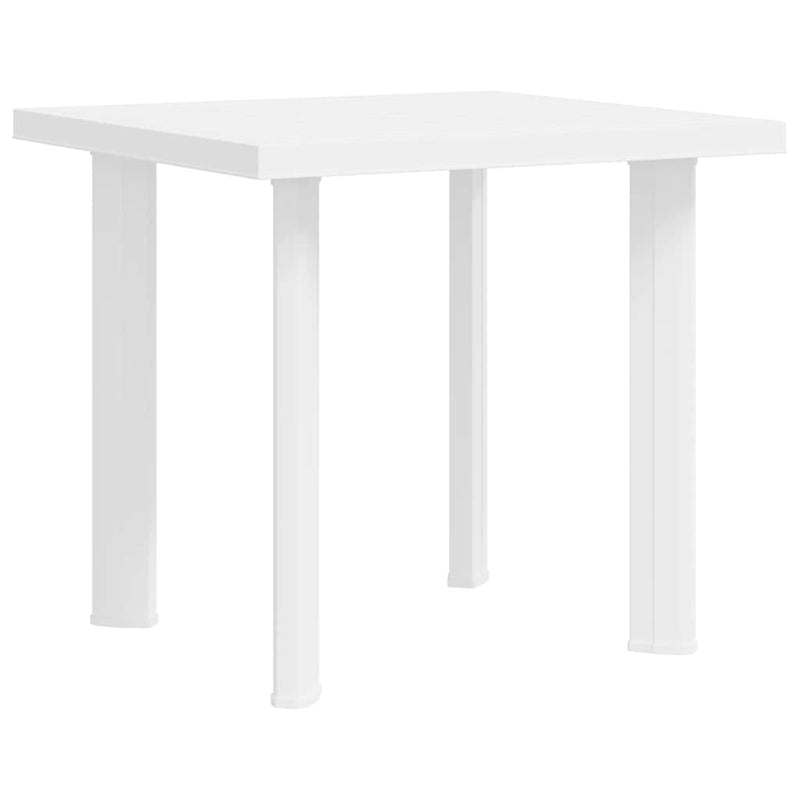 Masă de grădină, alb, 80 x 75 x 72 cm, plastic