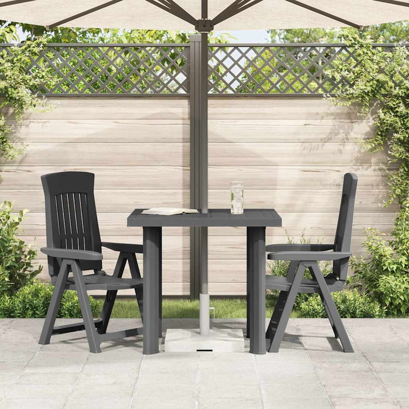 Masă de grădină, antracit, 80 x 75 x 72 cm, plastic