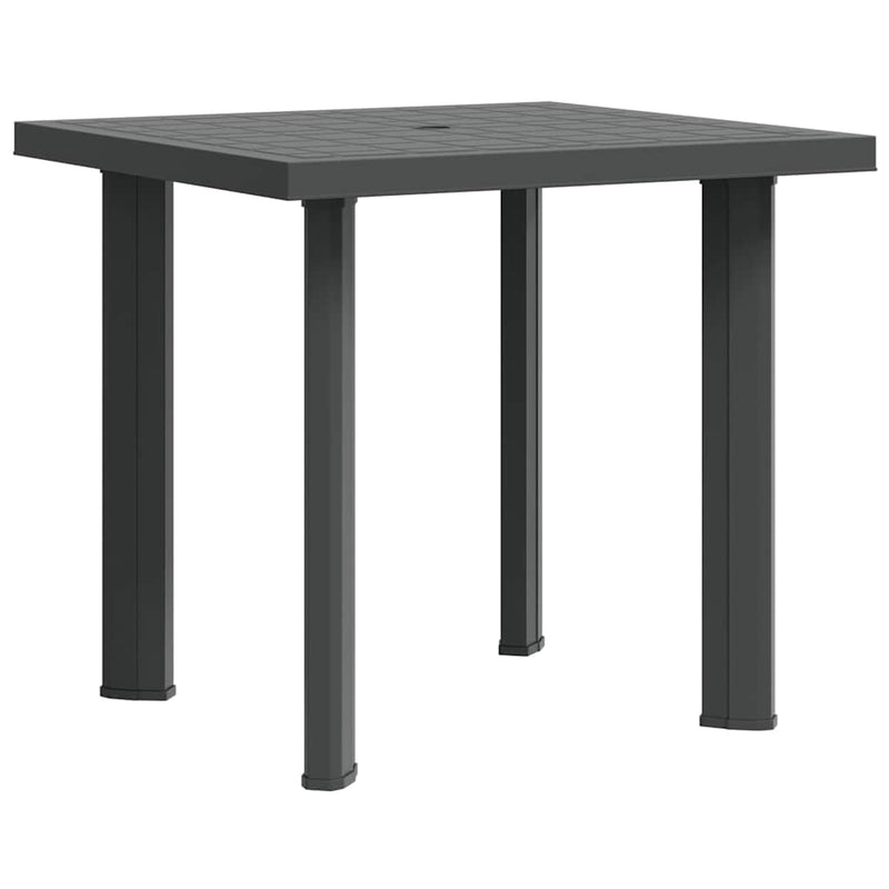 Masă de grădină, antracit, 80 x 75 x 72 cm, plastic