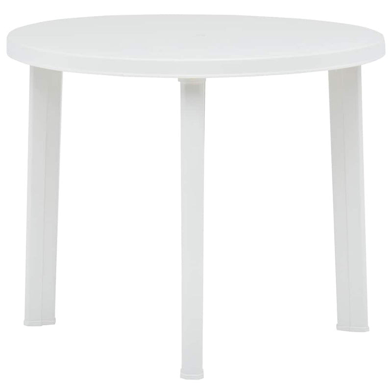 Masă de grădină, alb, 89 cm, plastic
