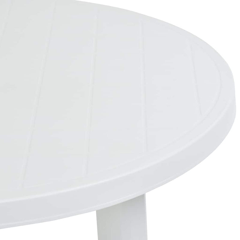 Masă de grădină, alb, 89 cm, plastic