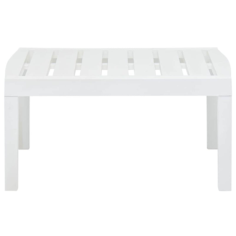 Masă de grădină, alb, 78 x 55 x 38 cm, plastic