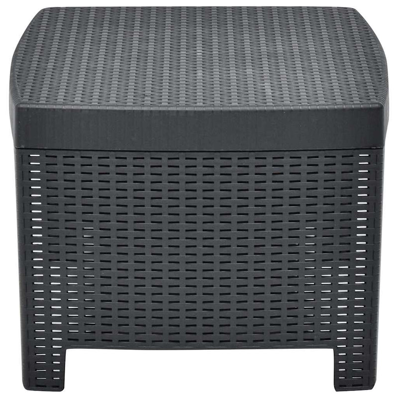 Set mobilier de grădină, 3 piese, antracit, plastic