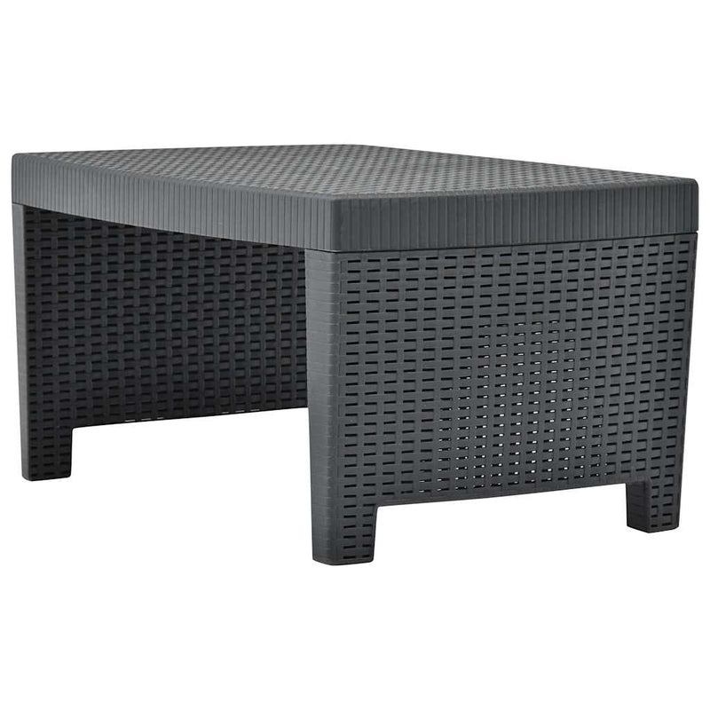 Set mobilier de grădină, 3 piese, antracit, plastic