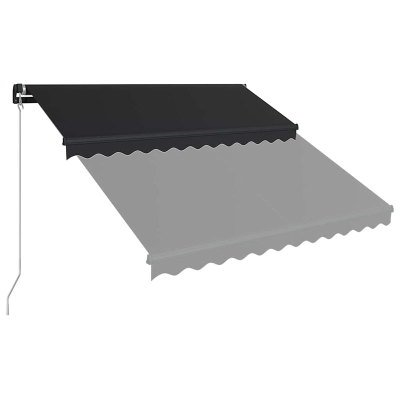 Copertină retractabilă manual cu LED, antracit, 300 x 250 cm