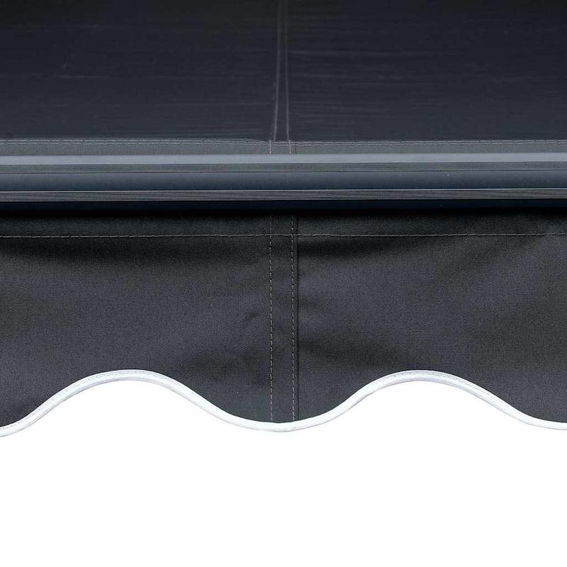 Copertină retractabilă manual cu LED, antracit, 450 x 300 cm
