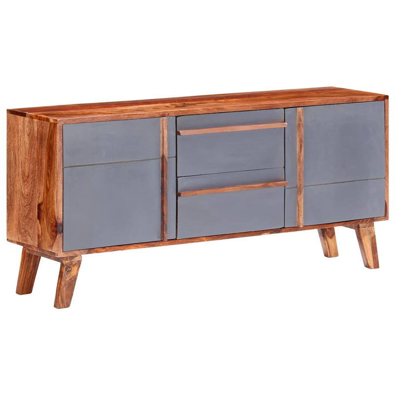 Dulap, gri, 120x30x55 cm, lemn masiv