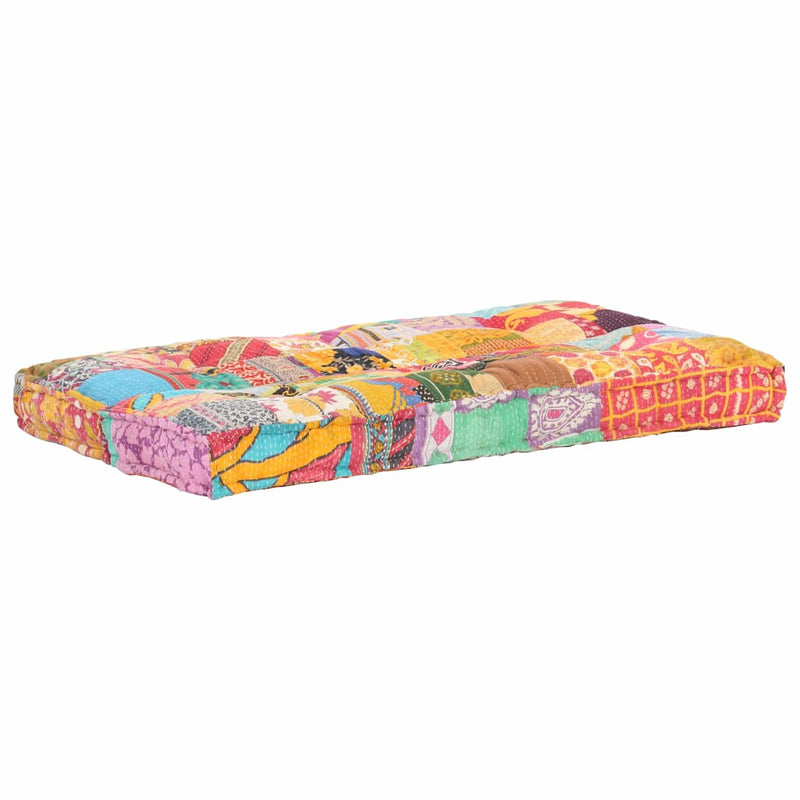 Pernă pentru canapea din paleți, multicolor, textil, petice