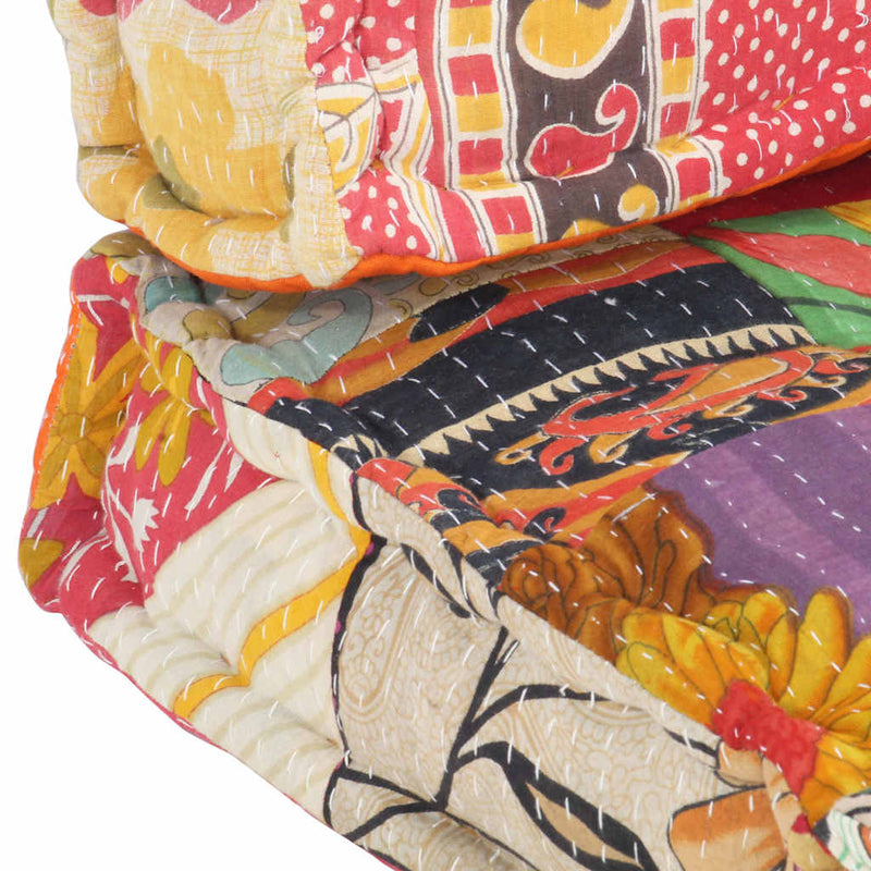 Pernă pentru canapea din paleți, multicolor, textil, petice