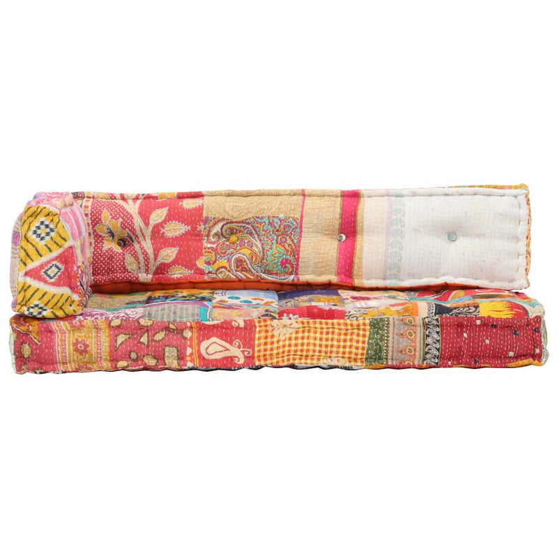 Pernă pentru canapea din paleți, multicolor, textil, petice