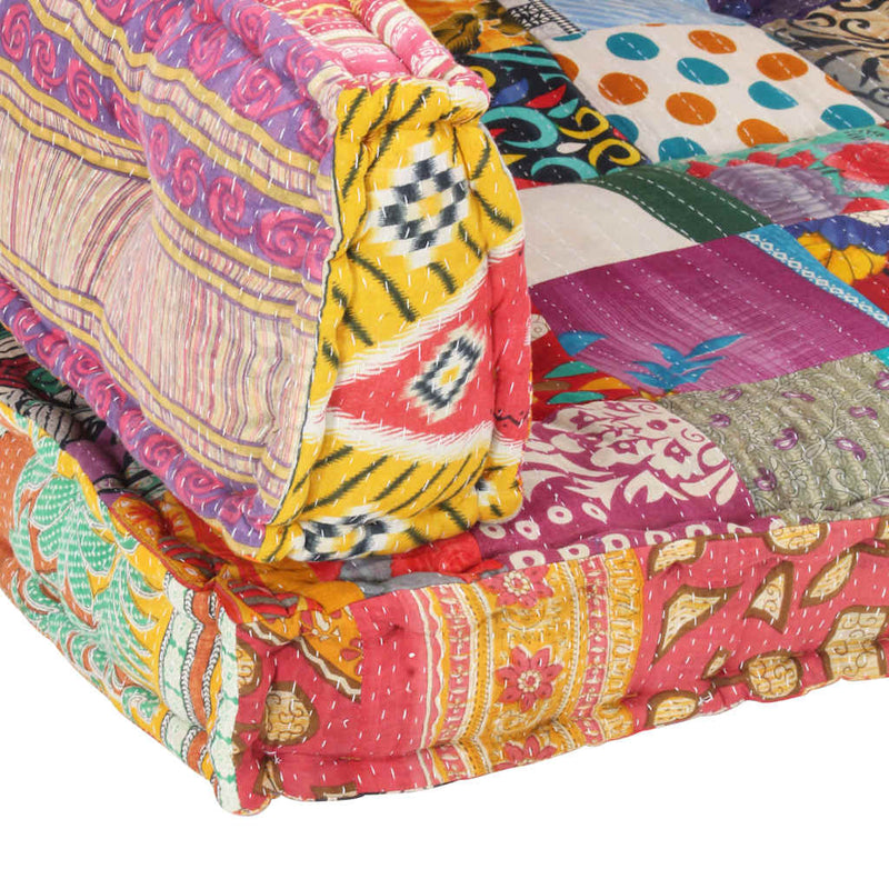 Pernă pentru canapea din paleți, multicolor, textil, petice