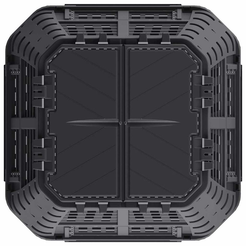 Compostor de grădină, negru, 93,3x93,3x80 cm, 480 L