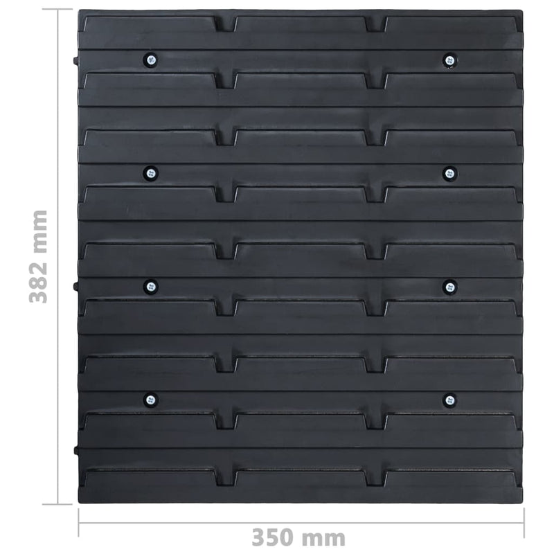 Set cutii depozitare 32 piese cu panouri de perete, roșu&negru