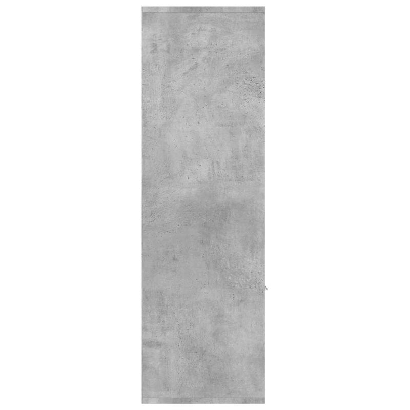Bibliotecă, gri beton, 98x30x98 cm, lemn compozit